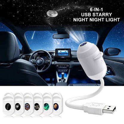 StarGlow Galaxy Projector - 360° Adjustable • USB Powered • Ambient Starry-Sky Lighting