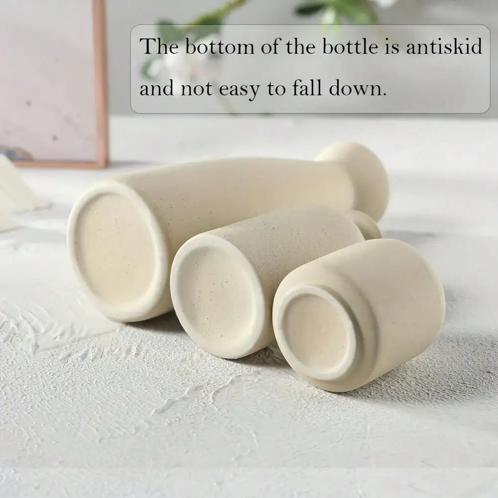 Bohemian Ceramic Vase Set — 3 Piece