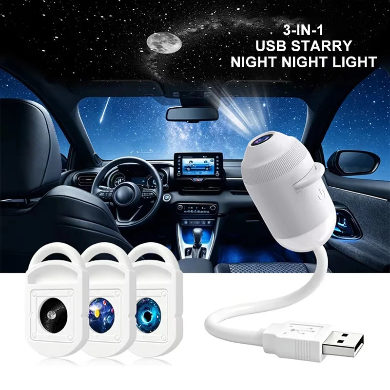 StarGlow Galaxy Projector - 360° Adjustable • USB Powered • Ambient Starry-Sky Lighting