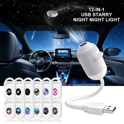 StarGlow Galaxy Projector - 360° Adjustable • USB Powered • Ambient Starry-Sky Lighting